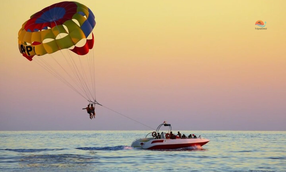 Parasailing in the Red Sea