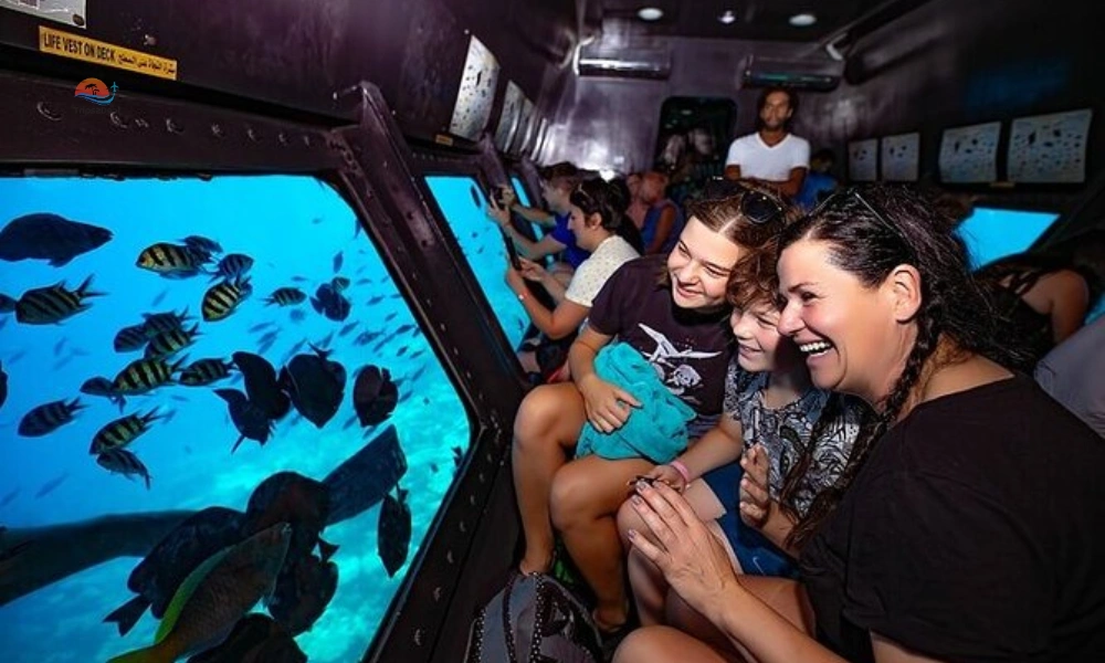 Semi-submarine below the water