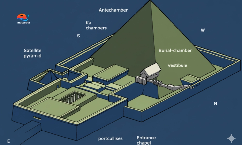 Unas  Pyramid map